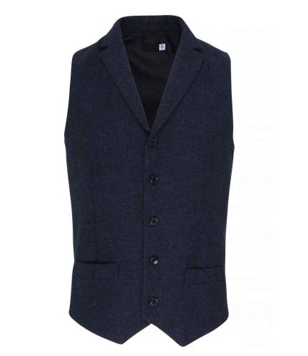 Premier Herringbone Waistcoat - NAV - M